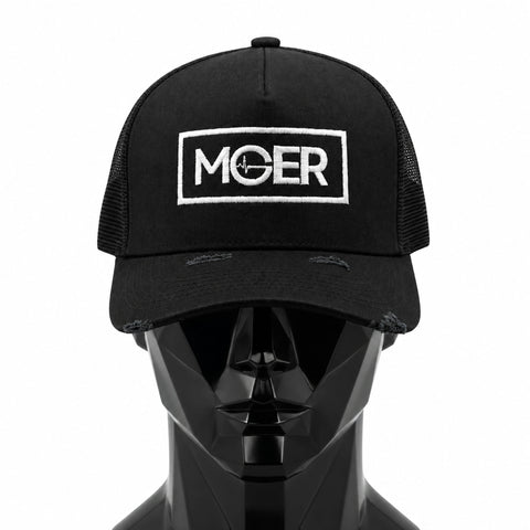 Premium Black Baseball Cap with Mesh Back