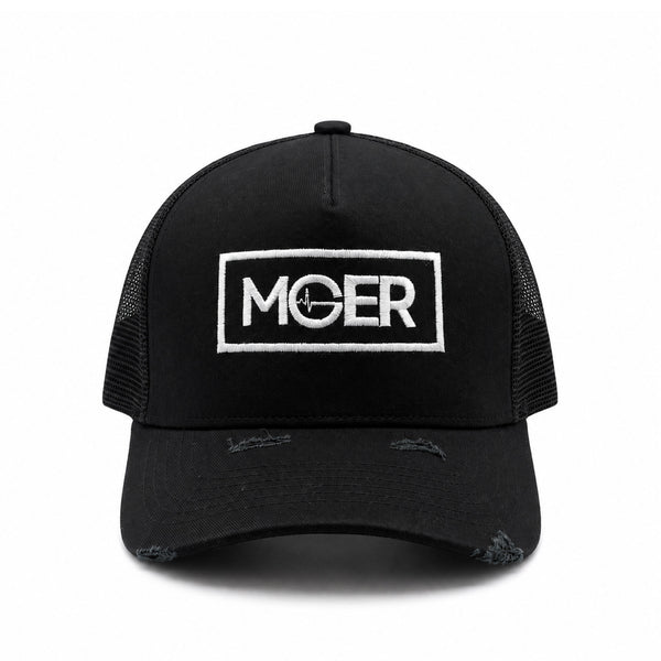 Premium Black Baseball Cap with Mesh Back