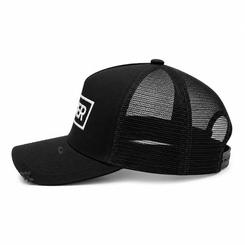 Premium Black Baseball Cap with Mesh Back