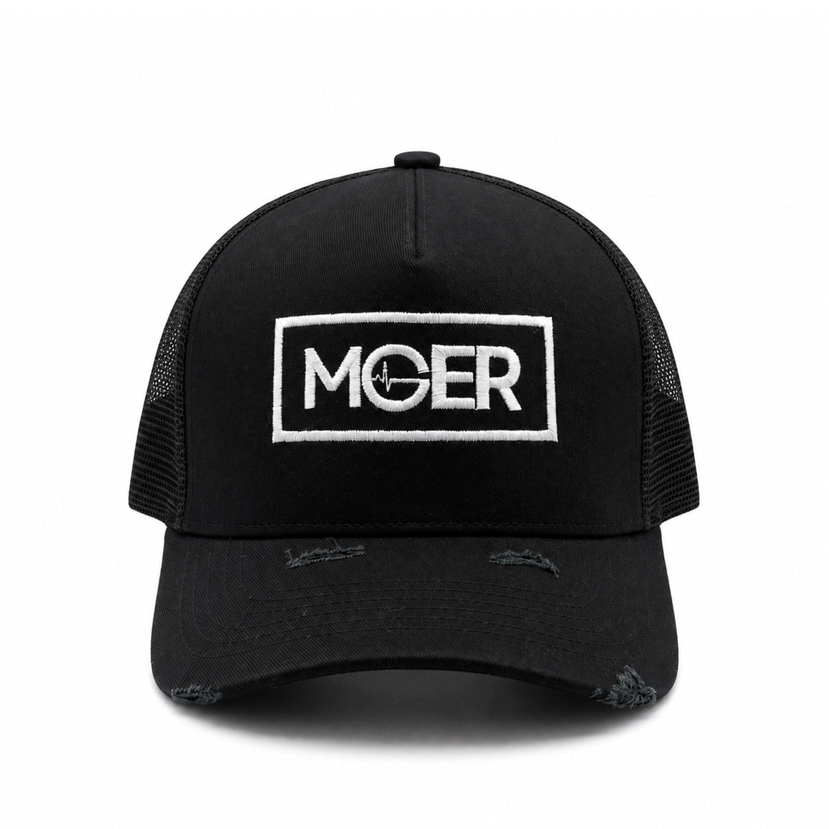Premium Black Baseball Cap with Mesh Back