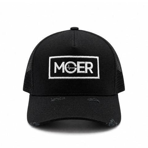 Premium Black Baseball Cap with Mesh Back