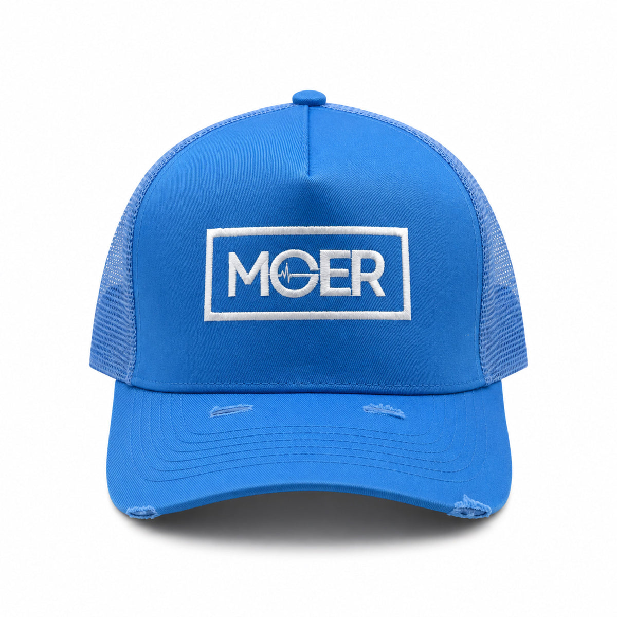 Blue Mesh Trucker Cap – Embroidered Snapback Hat